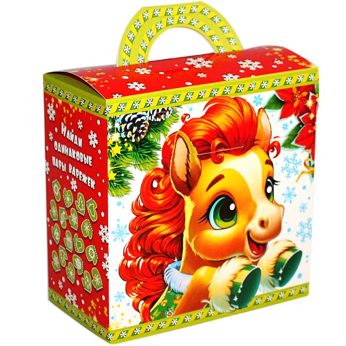 Детский подарок на Новый Год в картонной упаковке весом 400 грамм